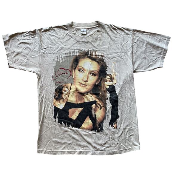 Vintage 1998 Celine Dion Lets Talk About Love World Tour T Shirt Mens XL Rap T - Picture 1 of 11